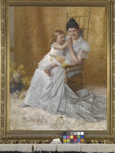 Porträt von Martha Wysor Marsh und Sohn, John Edwin