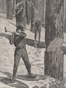 Holzfällerei im Winter, Every Saturday, Vol. II, Neue Serie, 28. Januar 1871