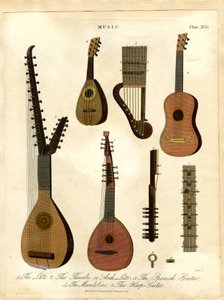 Die Laute; Die Theorbe oder Erzlaute; Die Spanische Gitarre; Die Mandoline; Die Harfengitarre