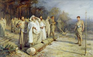 Festlegung des Standorts eines frühchristlichen Altars von John Pettie
