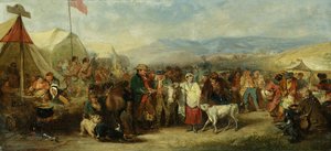 Eine Skizze für "Ein schottischer Jahrmarkt" von John Phillip