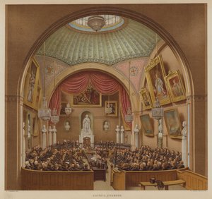 Ratssaal, Guildhall, Stadt London (Farblithografie)