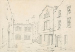 White Hart Court, Castle Street, St Martin in the Fields. Abgerissen mit dem Bau der Charing Cross Road von John Phillipp Emslie