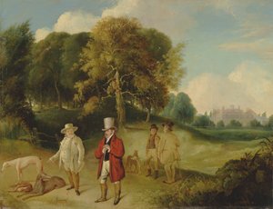 J.M.W. Turner und Walter Fawkes in Farnley Hall von John R. Wildman