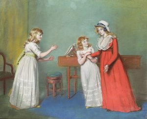 Mrs. Henderson, Mrs. Kendall und Mrs. Thompson, Töchter von Thomas Rowsby, Crome Hall, Malton, Yorkshire von John Raphael Smith