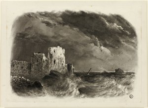Ruine eines Schlosses am Meer