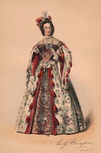Emily Herzogin von Beaufort im Kostüm für Königin Victorias Kostümball, 12. Mai 1842, 1843 von John Richard Coke Smyth