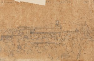 Ein Kloster bei La Cava in der Nähe von Vietri, 22. September von John Robert Cozens
