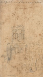 Ein Grabmal auf der Straße bei Capua von John Robert Cozens