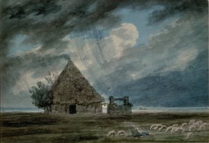 Eine Schäferhütte zwischen Neapel und Portici von John Robert Cozens