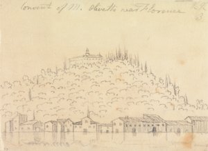 Kloster Monte Olivetto bei Florenz von John Robert Cozens