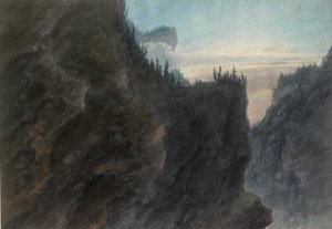 Eingang zum Tal der Grande Chartreuse in Dauphine, ca. 1770-1790 von John Robert Cozens