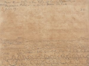Von Mirabella, die Villa von Graf Algarotti auf den Euganeischen Hügeln von John Robert Cozens