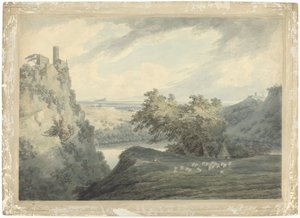 Italienische Berglandschaft mit dem Nemisee südlich von Rom