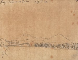 Königspalast in Portici, 28. August von John Robert Cozens