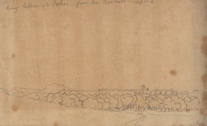 Königspalast in Portici vom Boschetto aus, 2. September von John Robert Cozens
