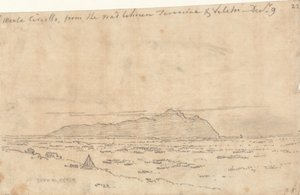 Monte Circeo von der Straße zwischen Terracina und Velletri von John Robert Cozens