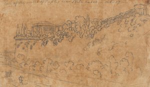 Teil der Mauern von Neapel in der Nähe von Ponte Nuovo, 17. Oktober von John Robert Cozens
