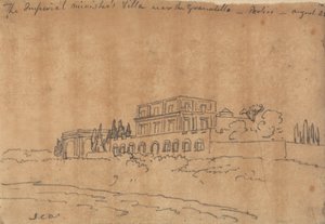 Die Villa des kaiserlichen Ministers in der Nähe des Granabello, Portici, 28. August von John Robert Cozens