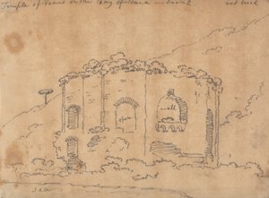 Der Tempel der Venus an der Bucht von Baia, 2. Dezember von John Robert Cozens