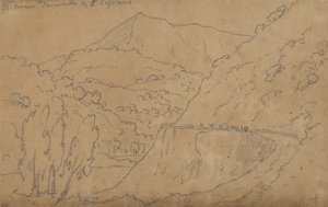 Oben: Zwischen Tavernelle und Capriano; Unten: Lago di Bolsena von John Robert Cozens