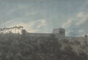 Ansicht der Villa Lante auf dem Janiculum in Rom von John Robert Cozens
