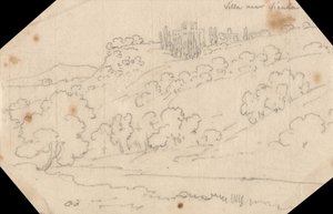 Villa bei Siena von John Robert Cozens