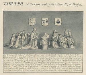 Messingplatte in Biddulph Kirche - William Bowyer von Knipersley von John Robert Fernyhough