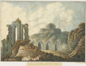 Croxden Abbey: Aquarell von John Robert Fernyhough
