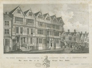 Stafford - Altes "High House": Lithographie, undatiert [19. Jahrhundert] von John Robert Fernyhough