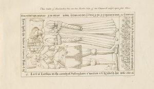 Standon Kirche - Grabmal von Francis Rose: Federzeichnung, undatiert [19. Jh.] von John Robert Fernyhough