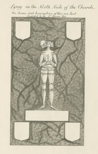 Stein - Messingfigur [Sir James Lee]: Feder- und Tuschzeichnung, nd [19. Jh.]