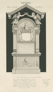 Stein - Grab von Thomas Crompton: Sepiazeichnung von John Robert Fernyhough