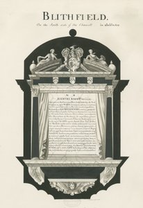 Tafel in der Blithfield Kirche - Sir Hervey Bagot, Bart.