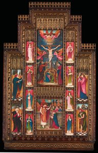 Entwurf für ein Reredos in der Holy Trinity Church, Florenz, im gotischen Rahmen von Bernini aus Florenz
