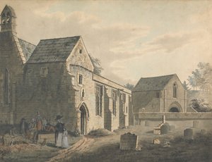 Kirche, Kirchhof und Figuren (Der Friedhof) von John Roe of Warwick
