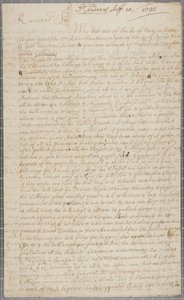 Ein Brief von John Row, einem Studenten in St. Andrews, an seinen Onkel, 1691 von John Row