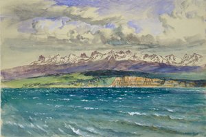Nachmittag im Frühling, mit Südwind, in Neuchatel, 30. April 1869 von John Ruskin