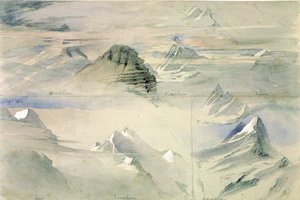 Alpengipfel: Jungfrau und andere von John Ruskin