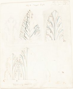 Ornamentstudie mit Akanthusmotiv für "Die Steine von Venedig" von John Ruskin