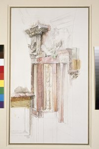 Pilaster an der Fassade von Sant Anastasia, Verona, Juni 1869