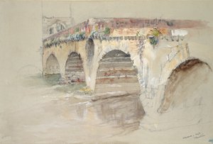 Die Ponte della Pietra, Verona, 14.-17. Juni 1869