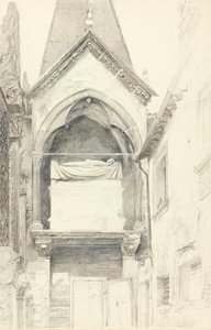 Das Grab von Cangrande I della Scala, Verona, 28. Mai-29. Juni 1869 von John Ruskin