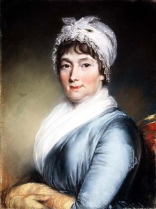 Porträt einer Dame mit Spitzenhaube von John Russell