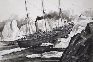 Die Roosevelt bricht durch das Eis, um zum Nordpol zu gelangen von John S. Smith