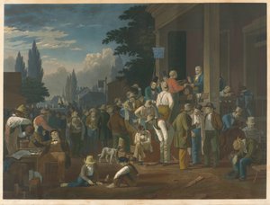 Die Bezirkswahl von John Sartain after George Caleb Bingham