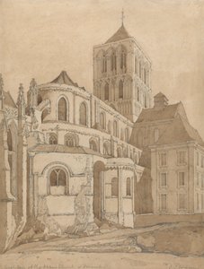 Abteikirche in Fecamp, Normandie von John Sell Cotman