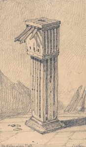 Eine alte Almosenbox, Walsingham Kirche, Norfolk von John Sell Cotman
