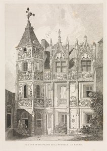 Architektonische Antiquitäten der Normandie (Bd. II), Pl. 64: Haus am Place de la Pucelle, in Rouen