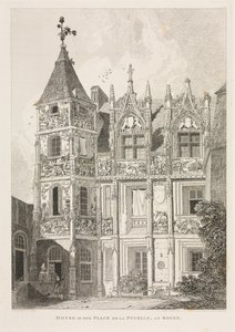 Architektonische Antiquitäten der Normandie Bd. II, Pl. 64: Haus am Place de la Pucelle, in Rouen